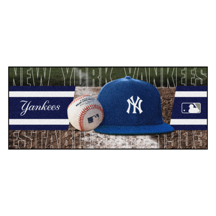 30" x 72" New York Yankees Baseball Style Rectangle Runner Mat