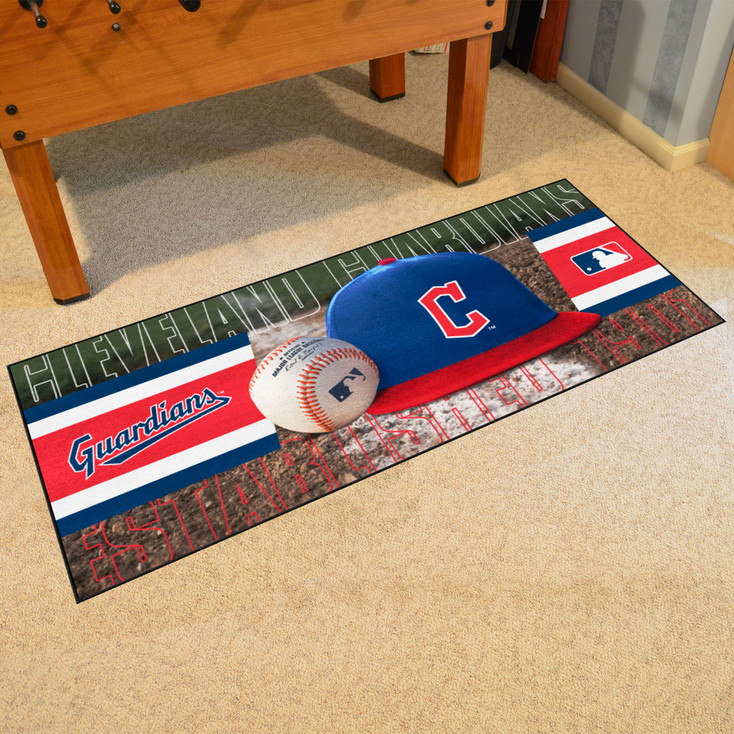 30" x 72" Cleveland Guardians Baseball Style Rectangle Runner Mat