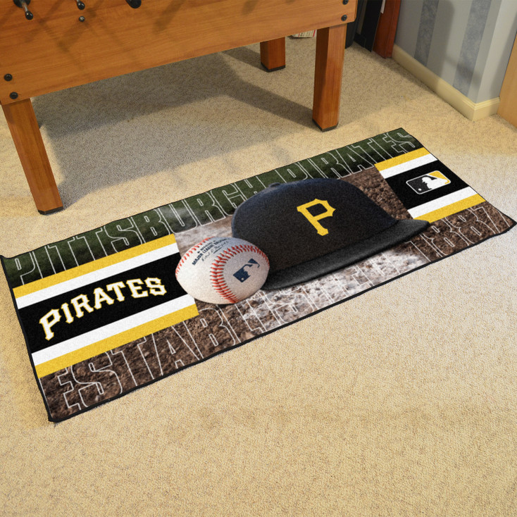 30" x 72" Pittsburgh Pirates Baseball Style Rectangle Runner Mat