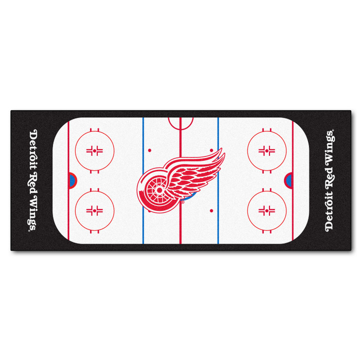 30" x 72" Detroit Red Wings Hockey Rink Red Rectangle Runner Mat
