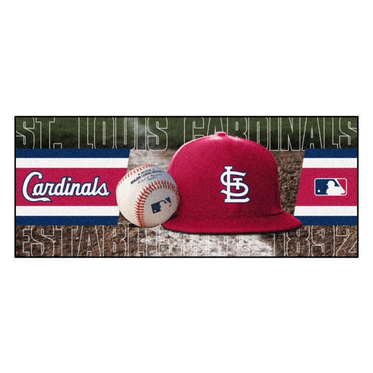 30" x 72" St. Louis Cardinals Baseball Style Rectangle Runner Mat