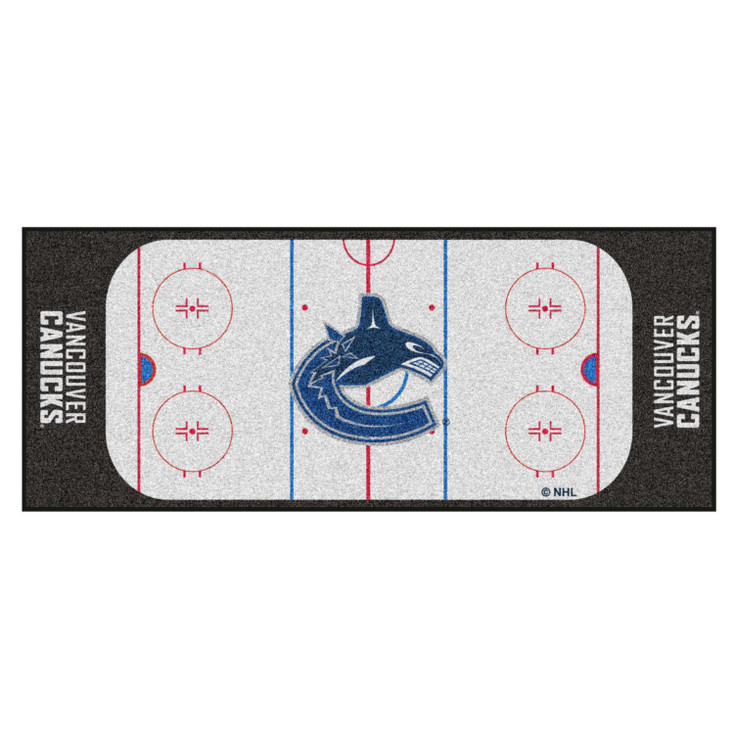 30" x 72" Vancouver Canucks Hockey Rink Navy Rectangle Runner Mat