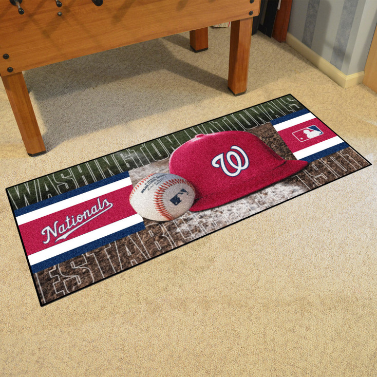 30" x 72" Washington Nationals Baseball Style Rectangle Runner Mat