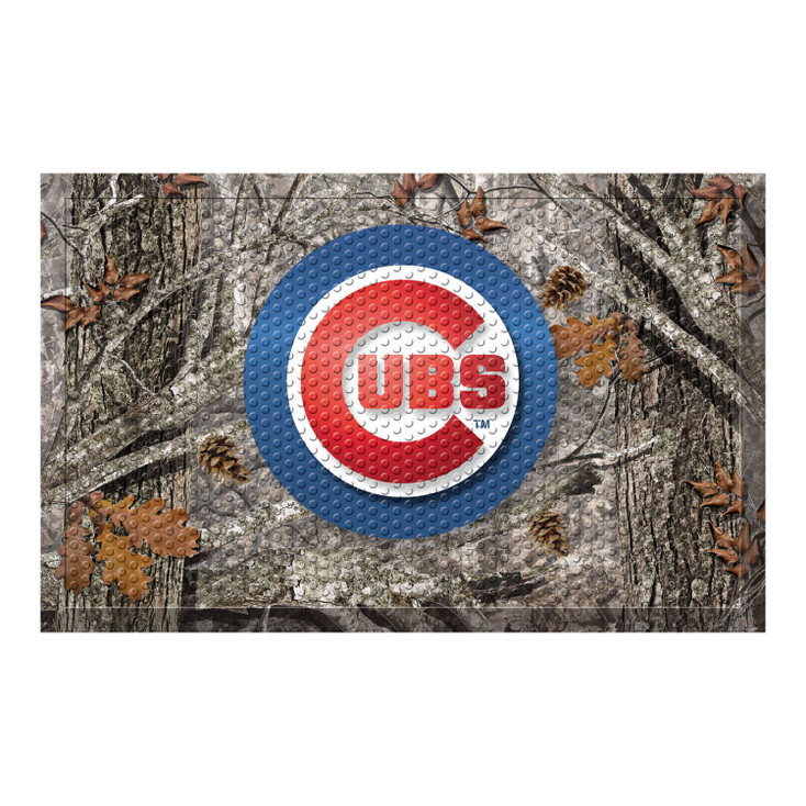 19" x 30" Chicago Cubs Rectangle Camo Scraper Mat