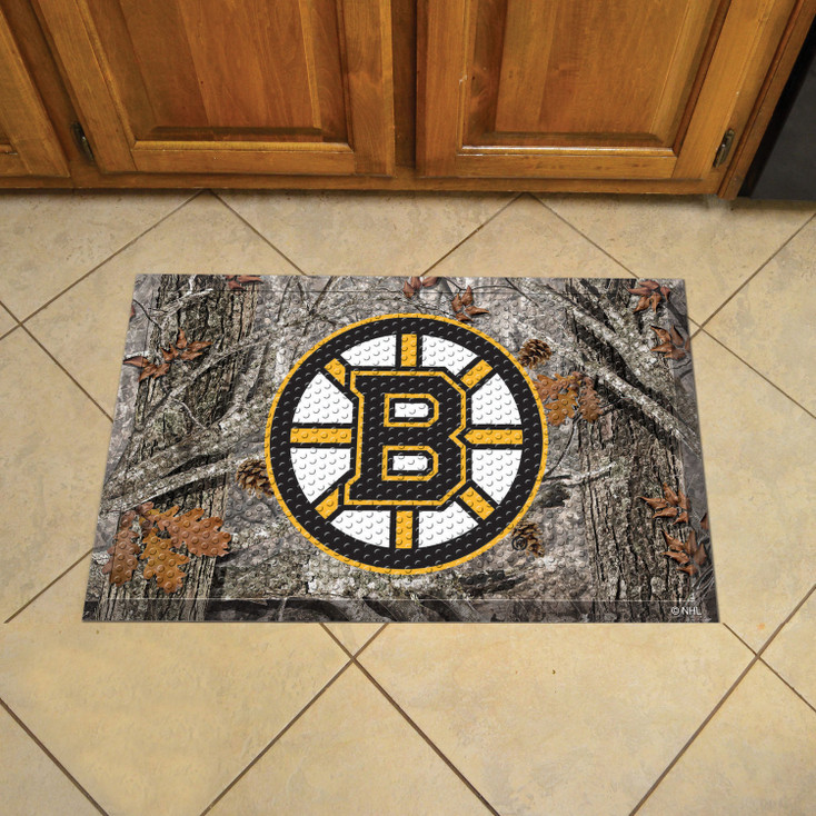 19" x 30" Boston Bruins Rectangle Camo Scraper Mat