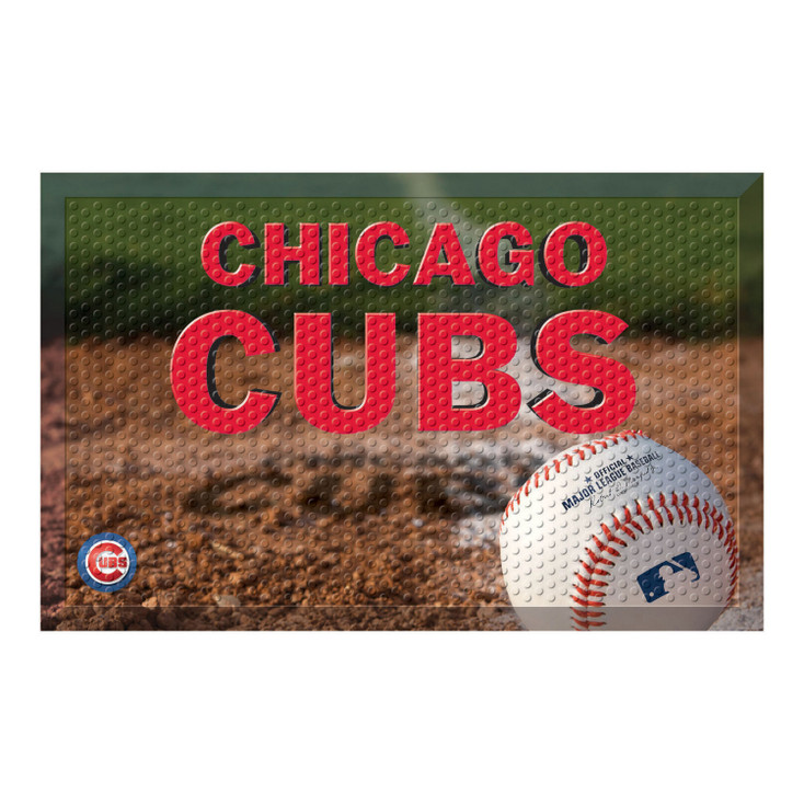 19" x 30" Chicago Cubs Rectangle Photo Scraper Mat