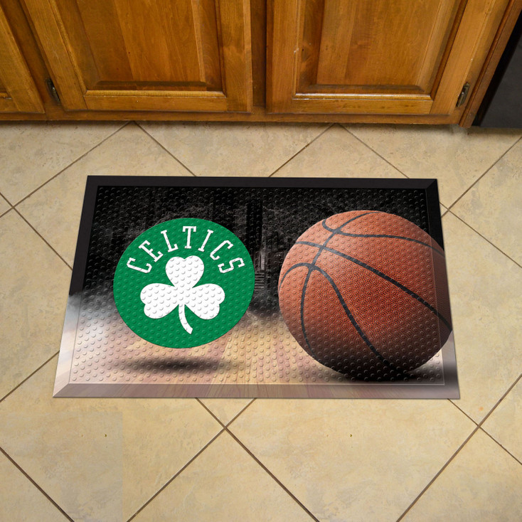 19" x 30" Boston Celtics Rectangle Photo Scraper Mat