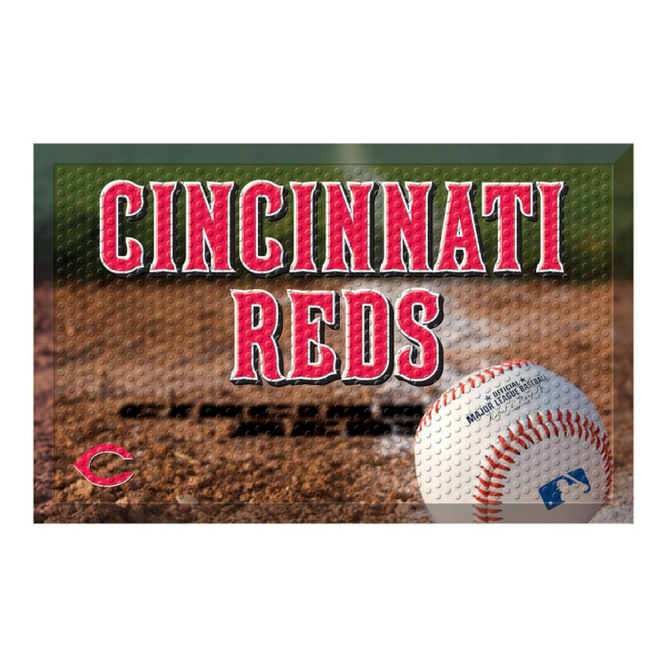 19" x 30" Cincinnati Reds Rectangle Photo Scraper Mat