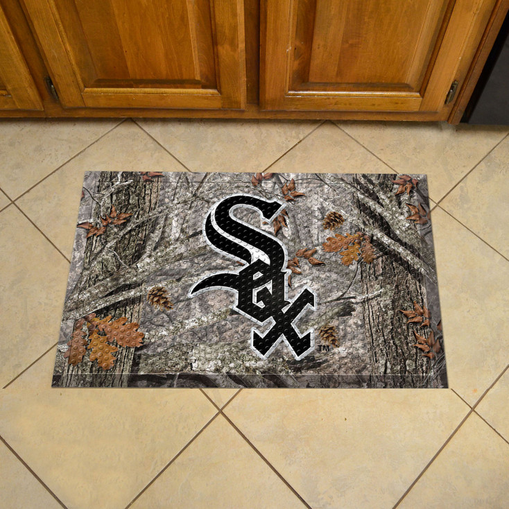 19" x 30" Chicago White Sox Rectangle Camo Scraper Mat