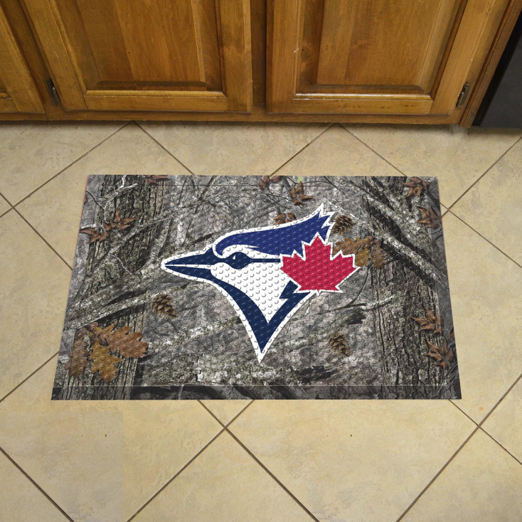 19" x 30" Toronto Blue Jays Rectangle Camo Scraper Mat