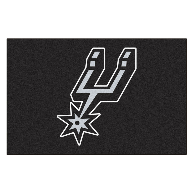 19" x 30" San Antonio Spurs Black Rectangle Starter Mat