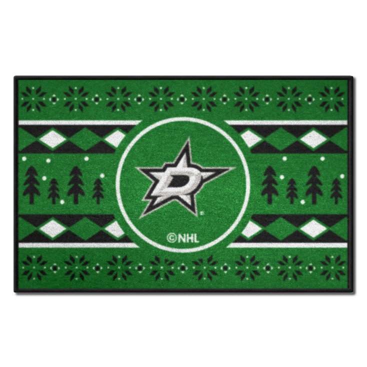 19" x 30" Dallas Stars Holiday Sweater Green Starter Mat