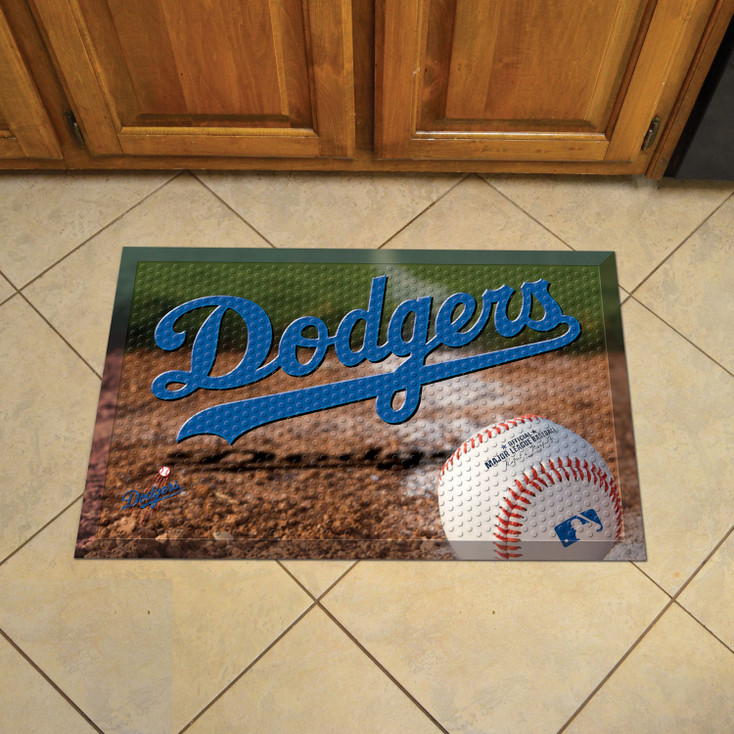 19" x 30" Los Angeles Dodgers Rectangle Photo Scraper Mat