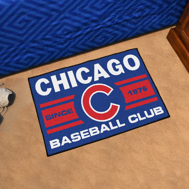 19" x 30" Chicago Cubs Uniform Blue Rectangle Starter Mat