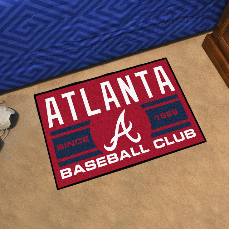 19" x 30" Atlanta Braves Uniform Blue Rectangle Starter Mat