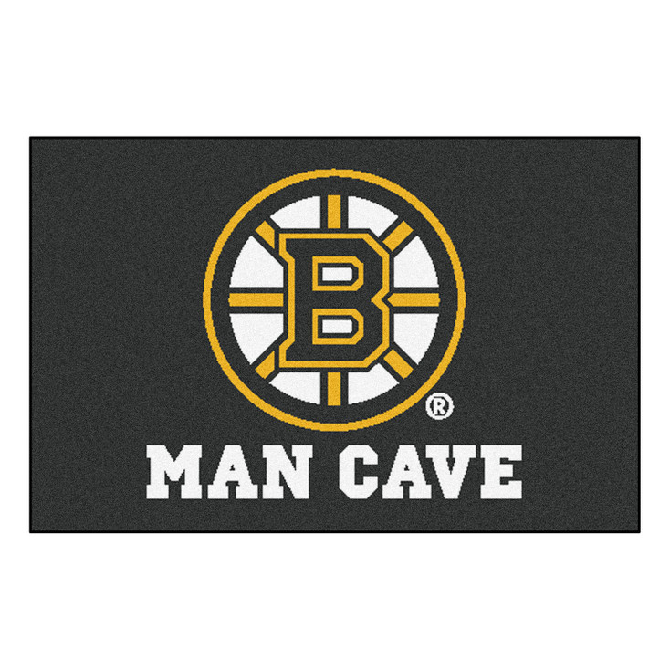 19" x 30" Boston Bruins Man Cave Starter Black Rectangle Mat