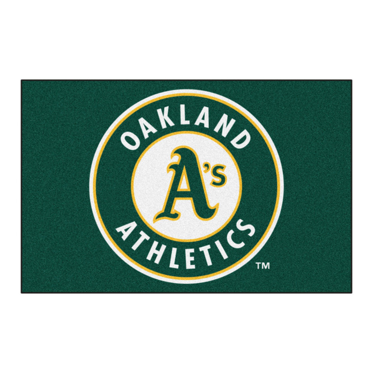 19" x 30" Oakland Athletics Logo Green Rectangle Starter Mat