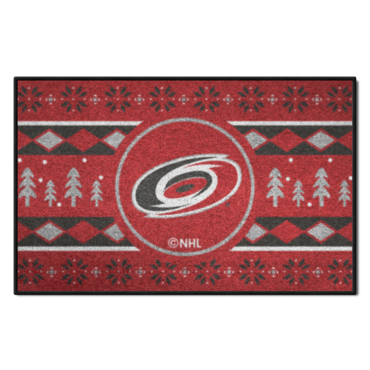 19" x 30" Carolina Hurricanes Holiday Sweater Red Starter Mat