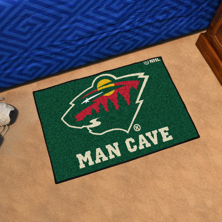 19" x 30" Minnesota Wild Man Cave Starter Green Rectangle Mat