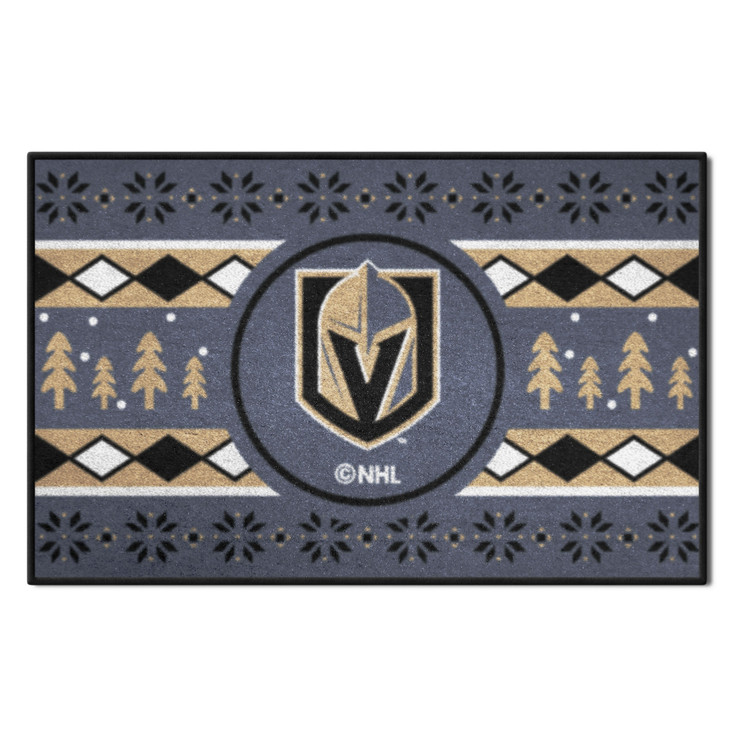 19" x 30" Vegas Golden Knights Holiday Sweater Gray Starter Mat