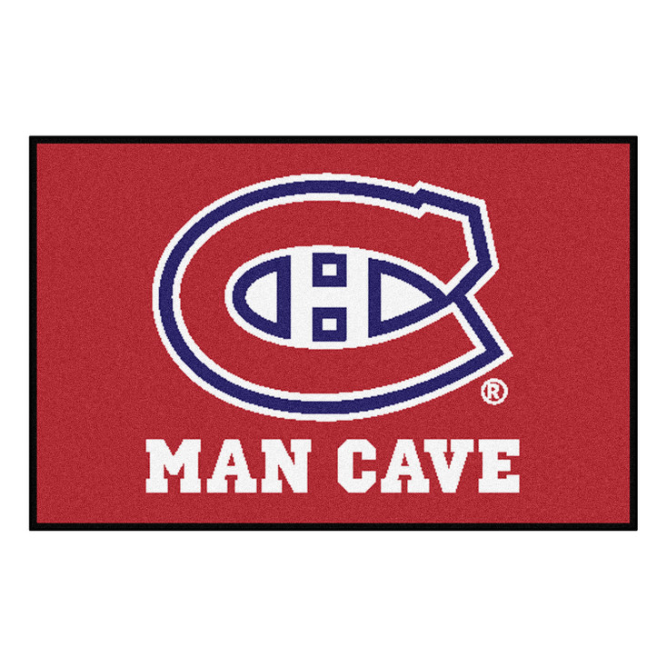 19" x 30" Montreal Canadiens Man Cave Starter Red Rectangle Mat