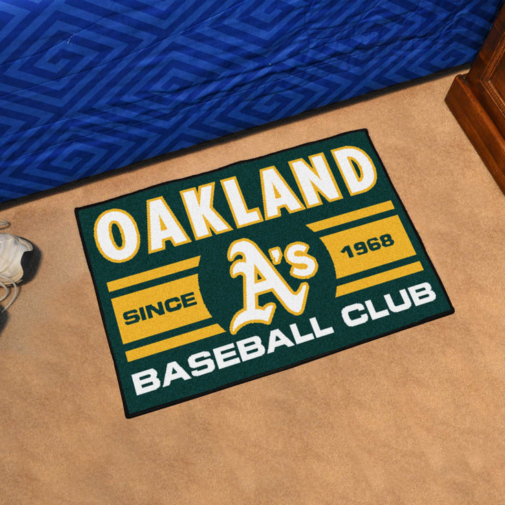 19" x 30" Oakland Athletics Uniform Green Rectangle Starter Mat