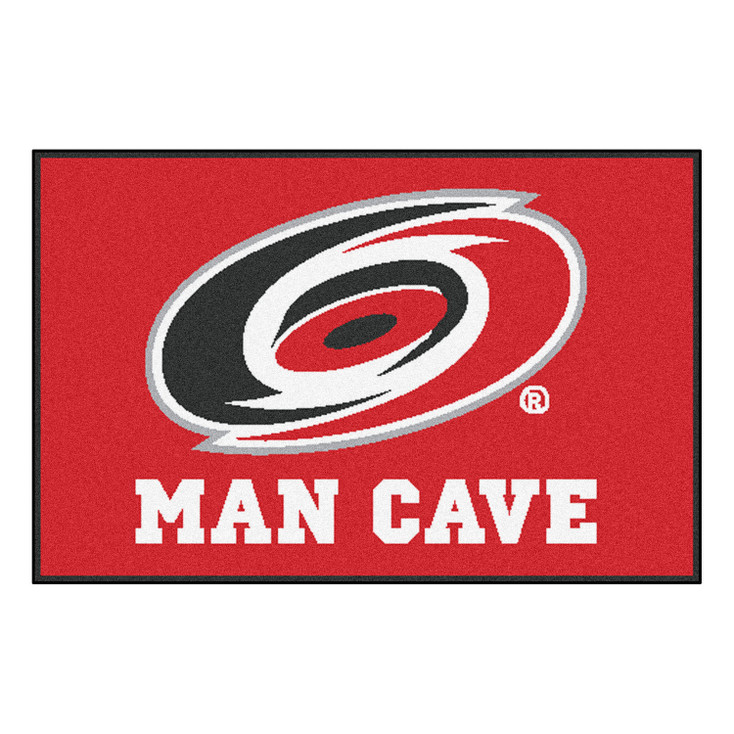 19" x 30" Carolina Hurricanes Man Cave Starter Red Rectangle Mat