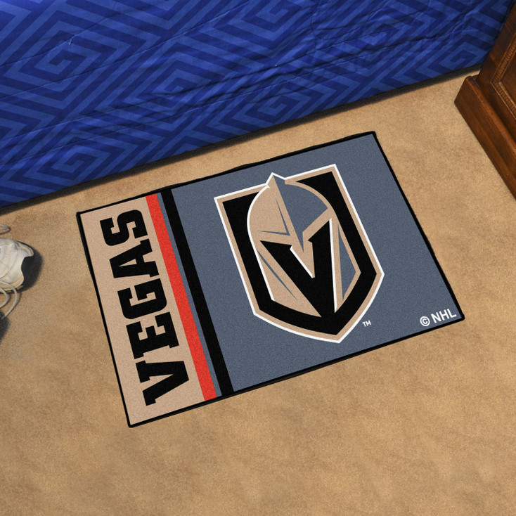 19" x 30" Vegas Golden Knights Uniform Gray Rectangle Starter Mat