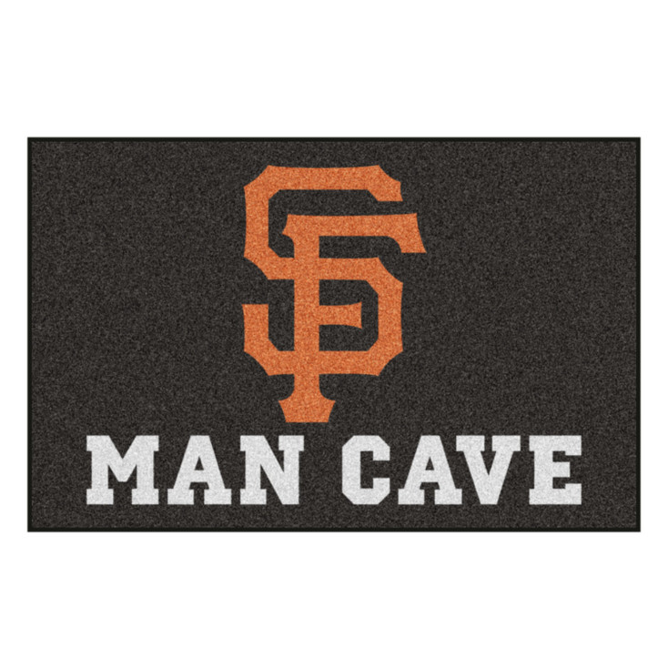 19" x 30" San Francisco Giants Man Cave Starter Black Rectangle Mat