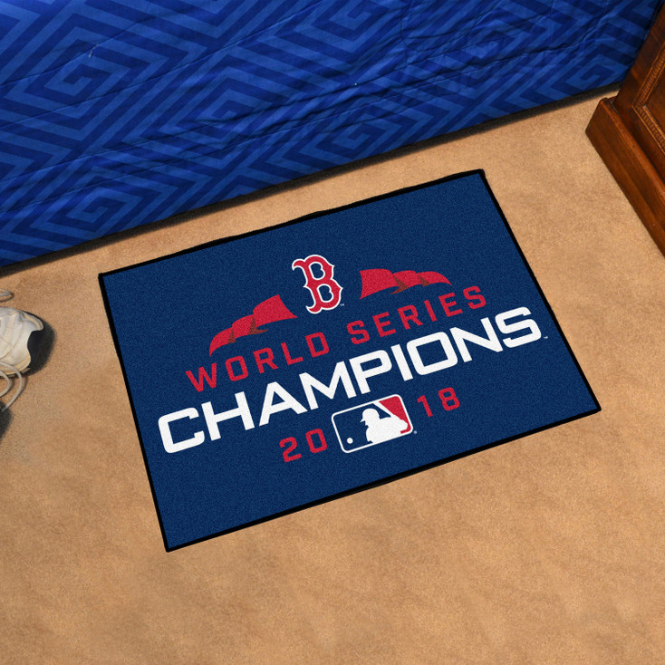 19" x 30" Boston Red Sox 2018 World Series Champions Blue Rectangle Starter Mat