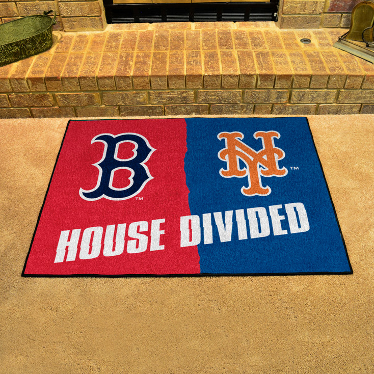33.75" x 42.5" Red Sox / Mets House Divided Rectangle Mat