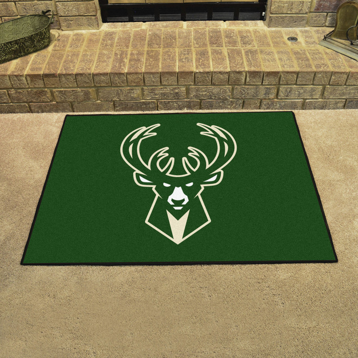 33.75" x 42.5" Milwaukee Bucks All Star Green Rectangle Rug