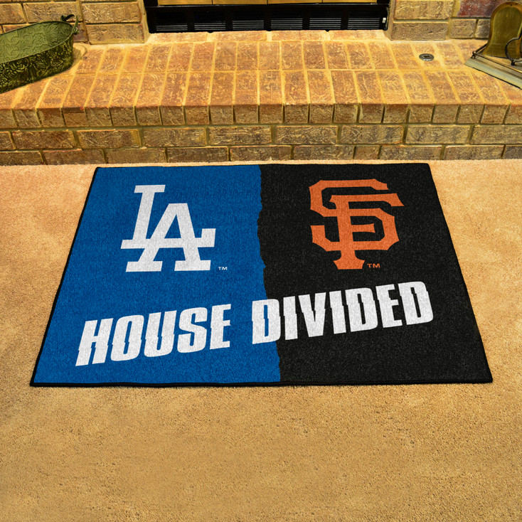 33.75" x 42.5" Dodgers / Giants House Divided Rectangle Mat