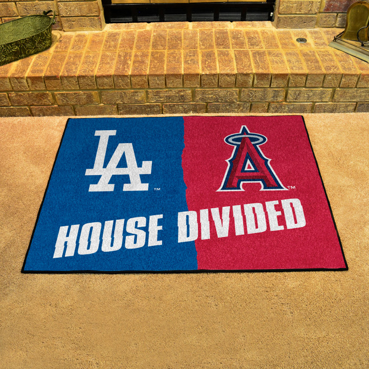 33.75" x 42.5" Dodgers / Angels House Divided Rectangle Mat