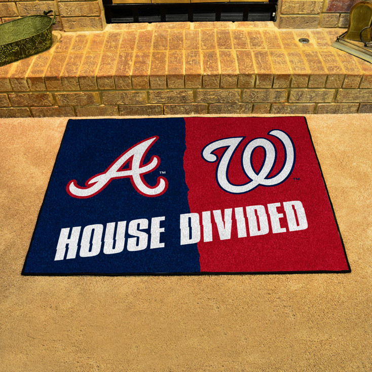 33.75" x 42.5" Braves / Nationals House Divided Rectangle Mat