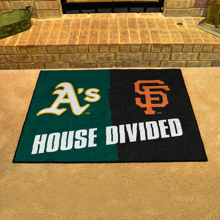 33.75" x 42.5" Athletics / Giants House Divided Rectangle Mat