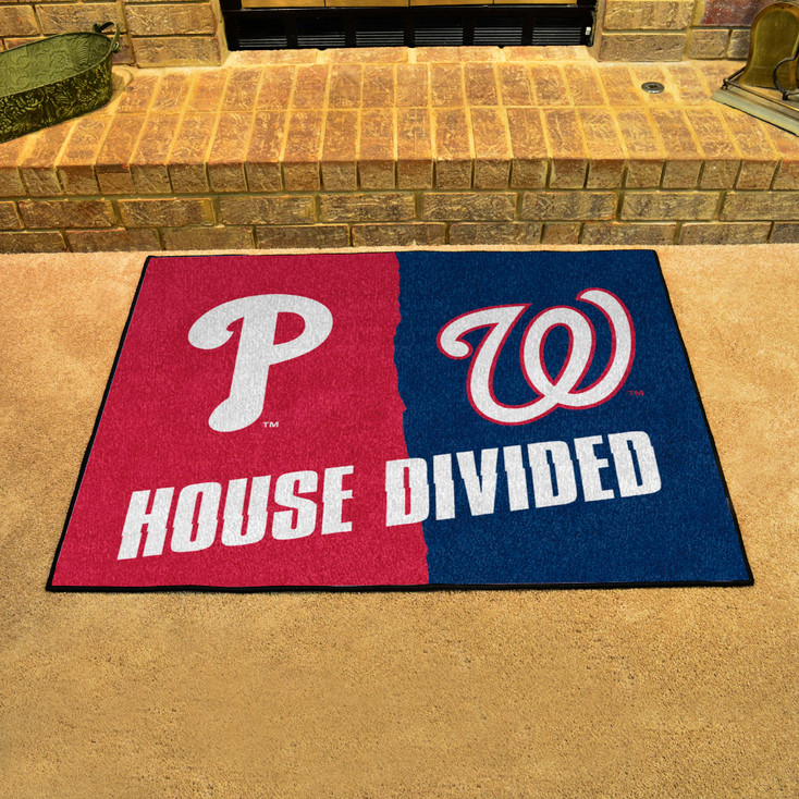 33.75" x 42.5" Phillies / Nationals House Divided Rectangle Mat