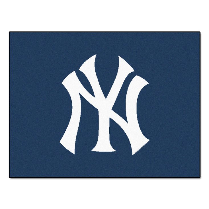 33.75" x 42.5" New York Yankees Logo All Star Navy Rectangle Rug