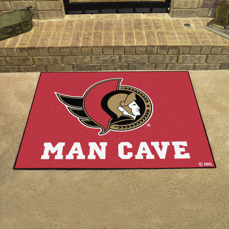 33.75" x 42.5" Ottawa Senators Man Cave All-Star Red Rectangle Mat