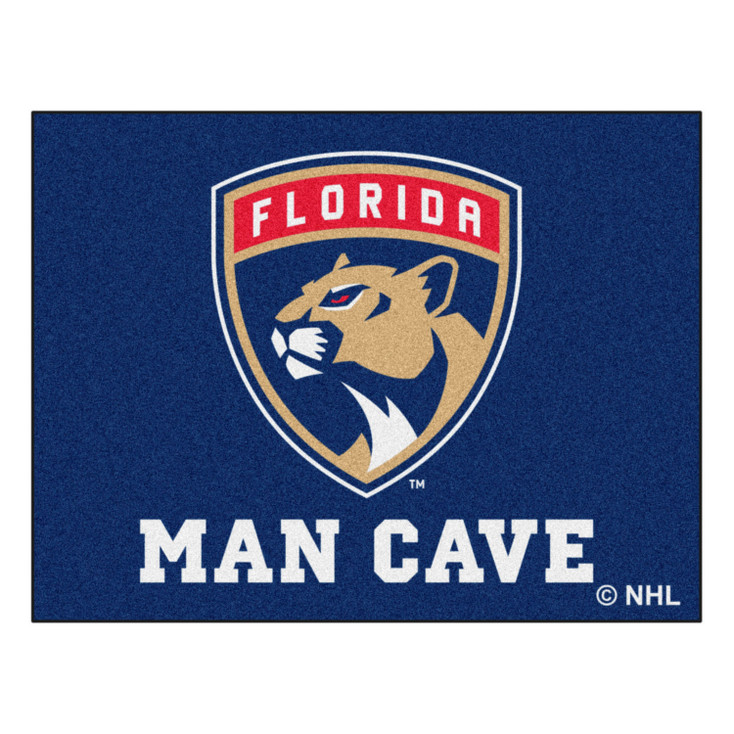 33.75" x 42.5" Florida Panthers Man Cave All-Star Blue Rectangle Mat