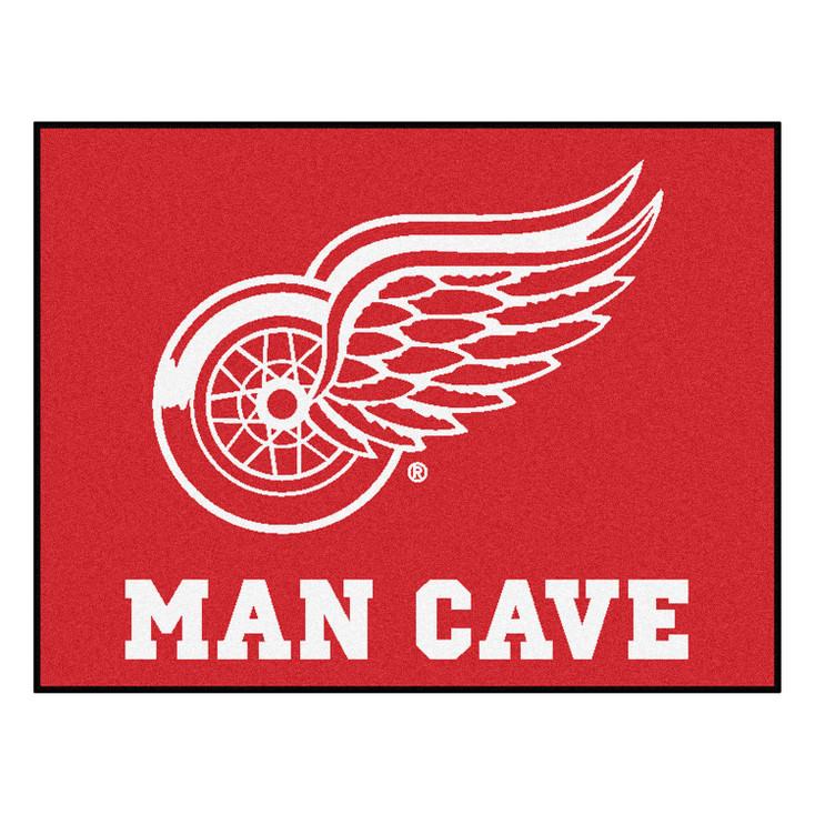 33.75" x 42.5" Detroit Red Wings Man Cave All-Star Red Rectangle Mat