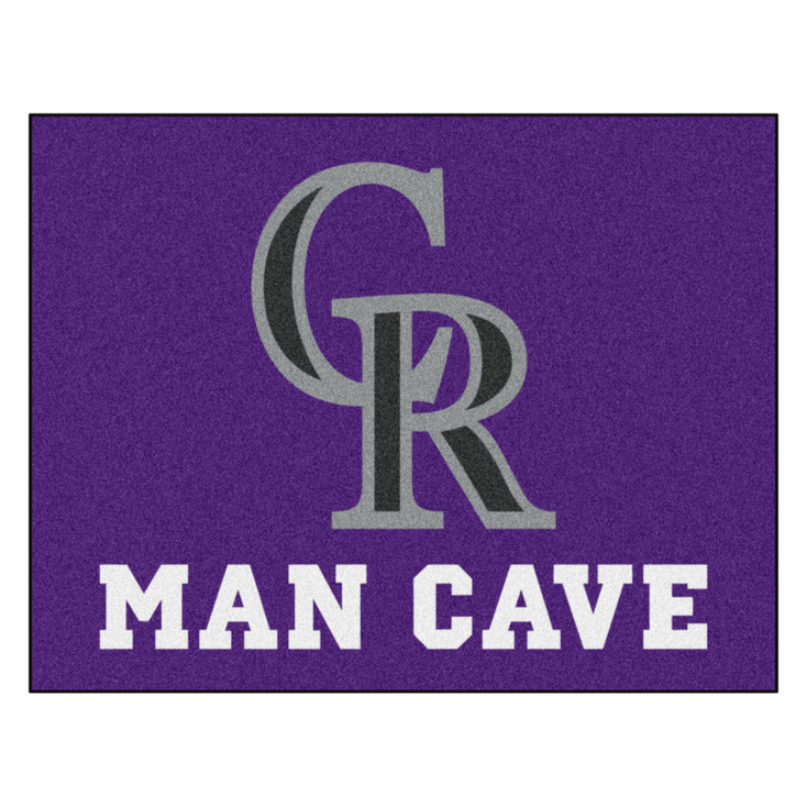 33.75" x 42.5" Colorado Rockies Man Cave All-Star Purple Rectangle Mat