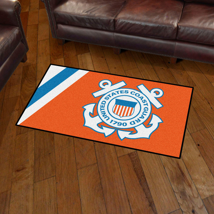 3' x 5' U.S. Coast Guard Red Rectangle Rug