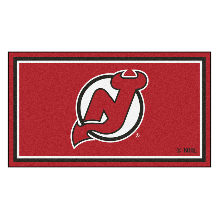 3' x 5' New Jersey Devils Black Rectangle Rug