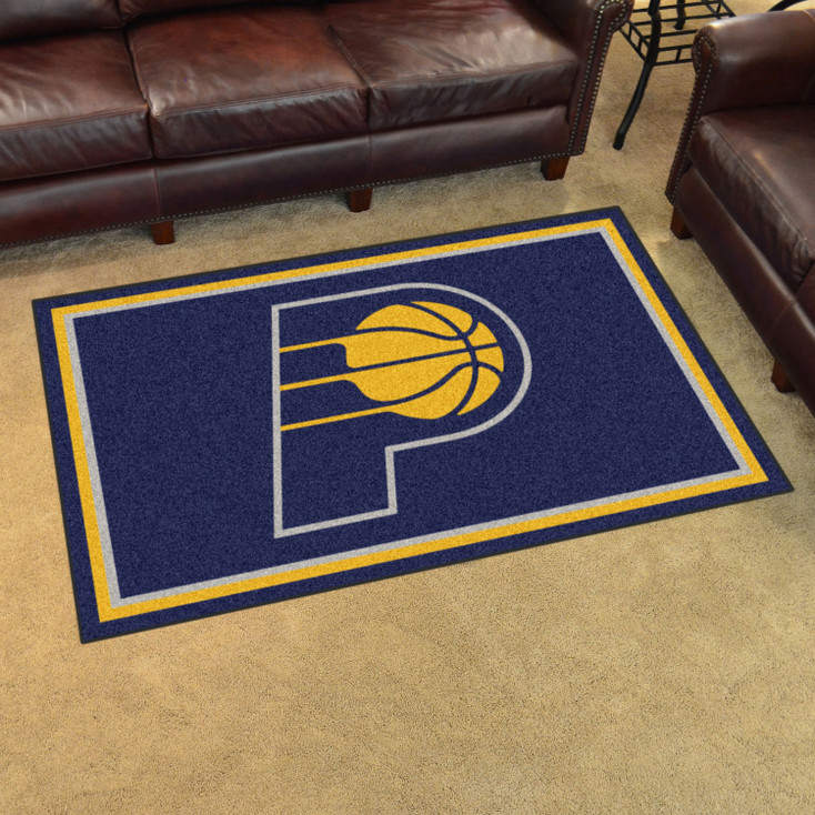 4' x 6' Indiana Pacers Blue Rectangle Rug