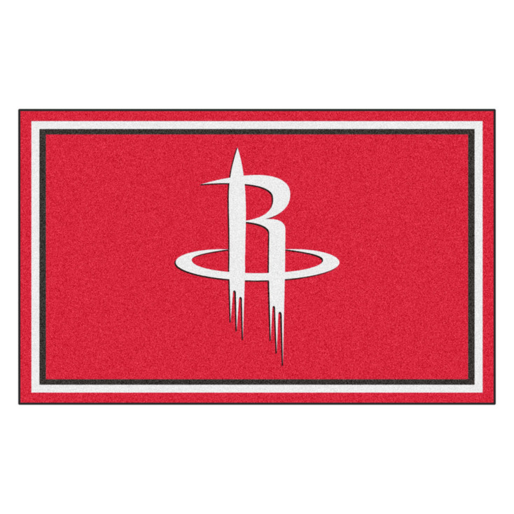 4' x 6' Houston Rockets Red Rectangle Rug