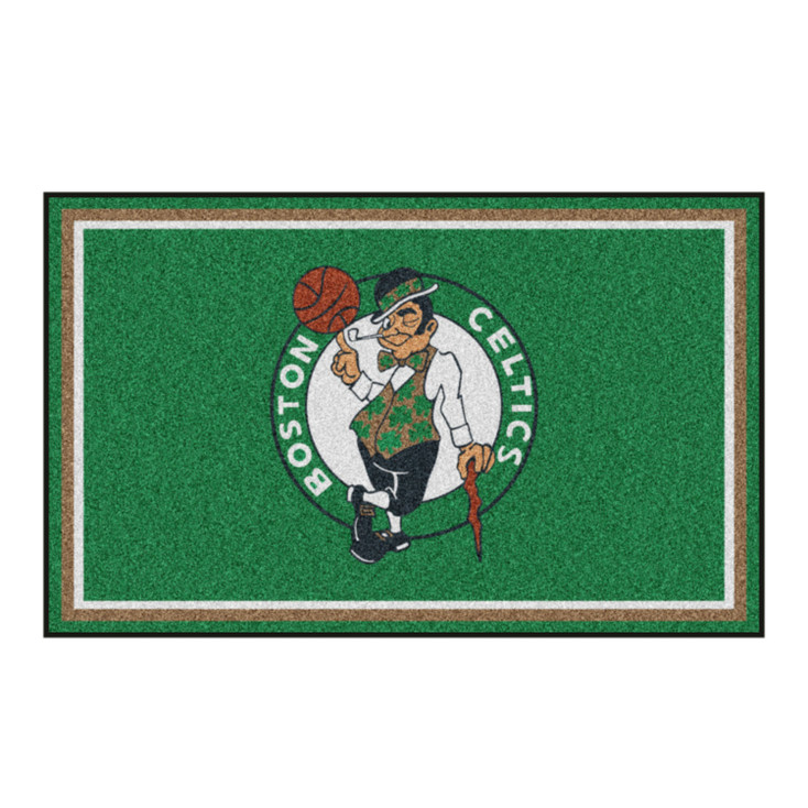 4' x 6' Boston Celtics Green Rectangle Rug