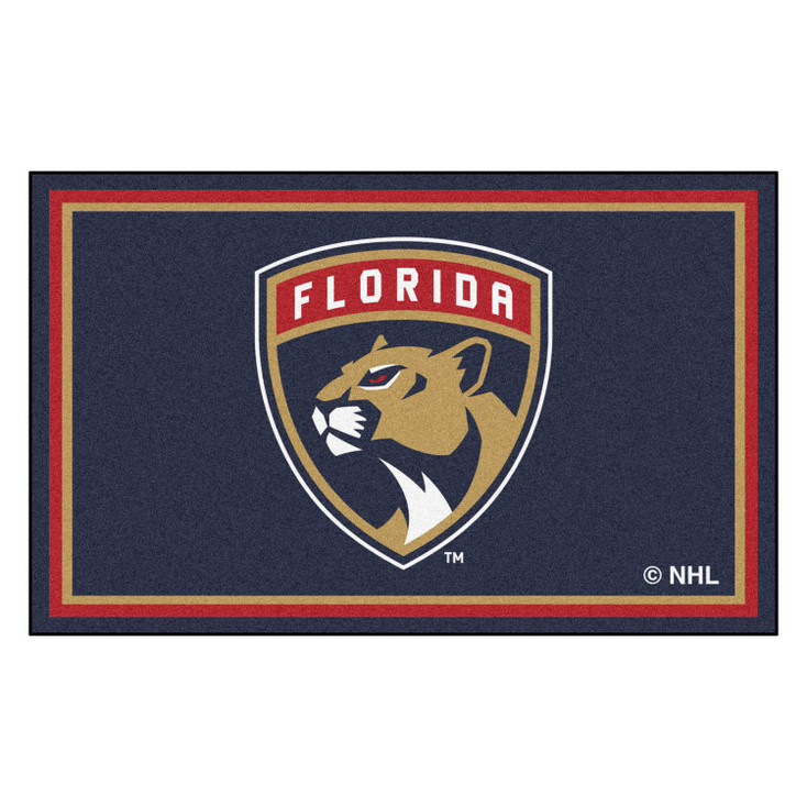 4' x 6' Florida Panthers Blue Rectangle Rug