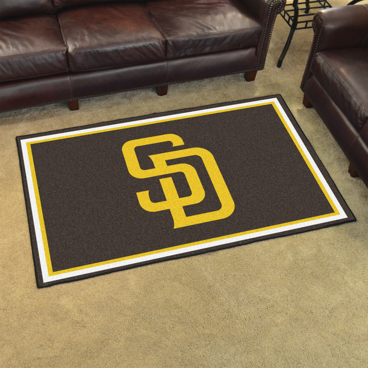 4' x 6' San Diego Padres Navy Rectangle Rug