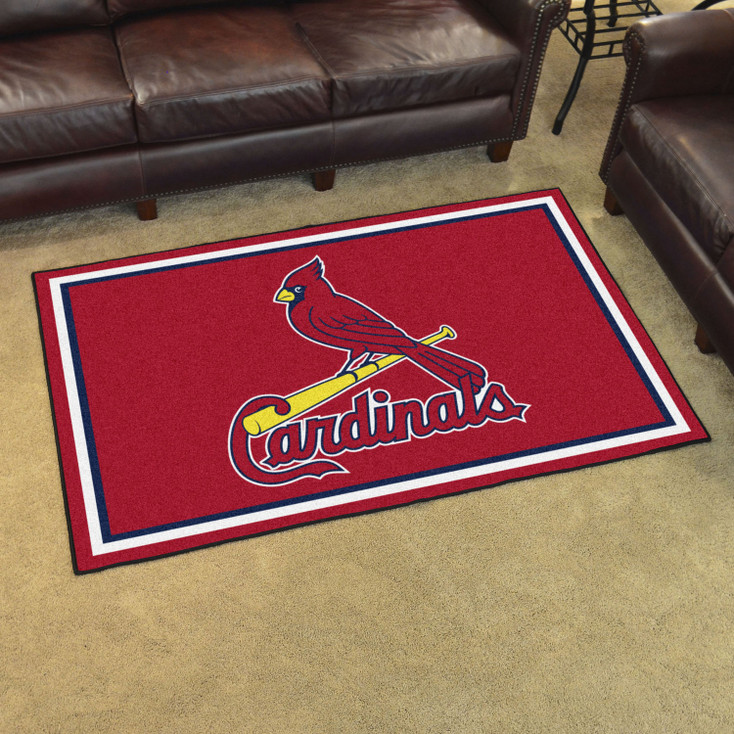 4' x 6' St. Louis Cardinals Red Rectangle Rug